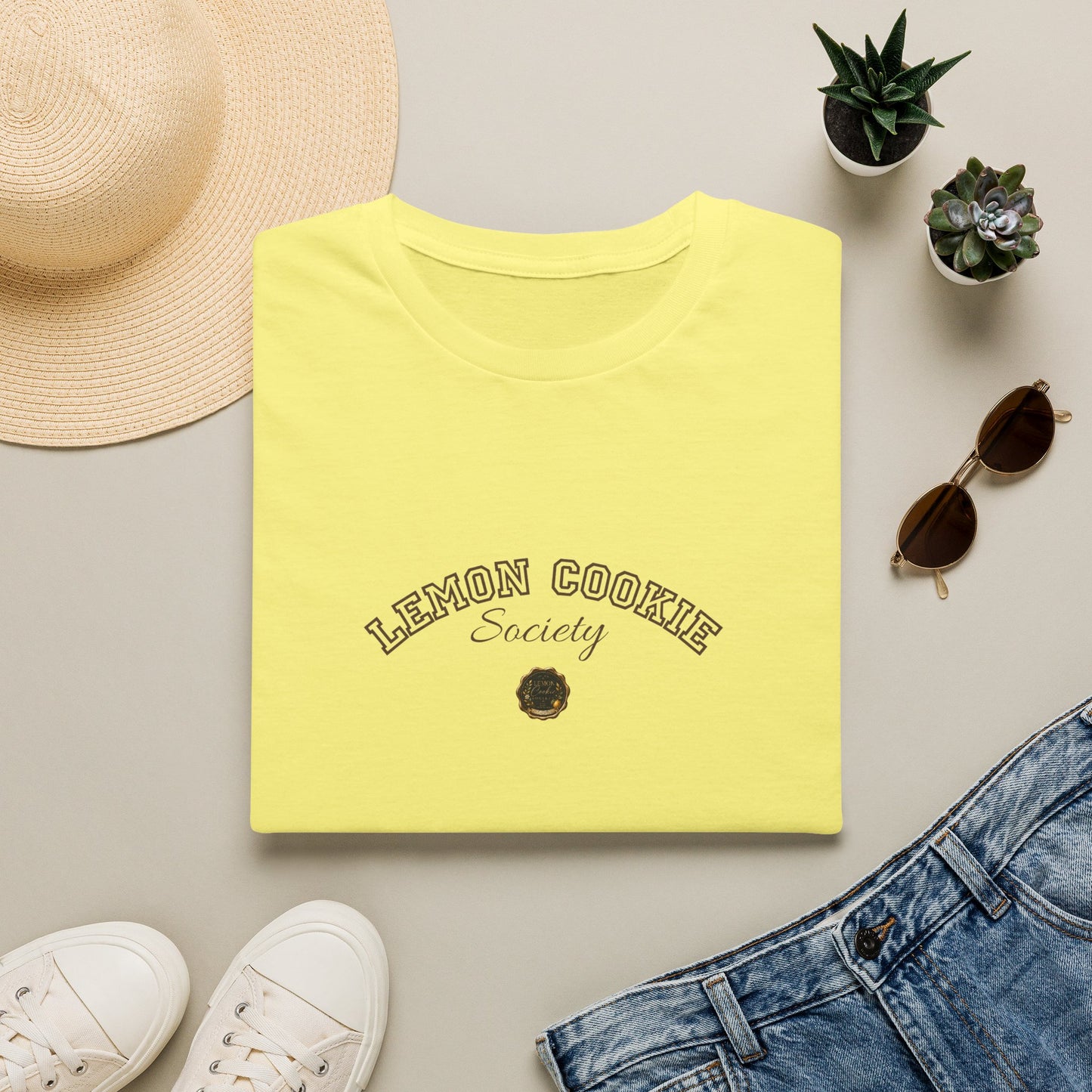 Lemon Cookie Society T-Shirt | Minimal Vintage Logo Tee