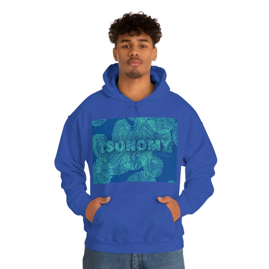 Blue Fingerprint Heavy Blend™ Hooded Sweatshirt