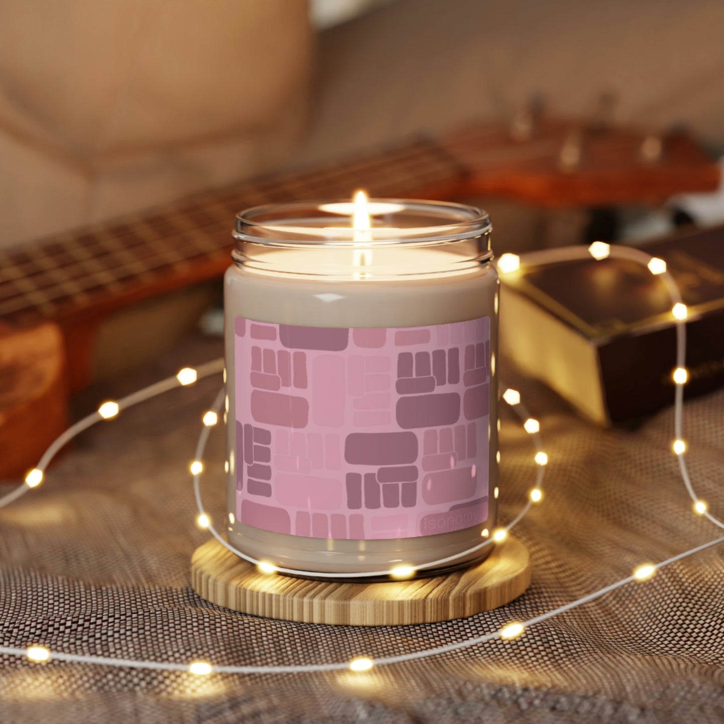 Pink Scented Soy Candle, 9oz