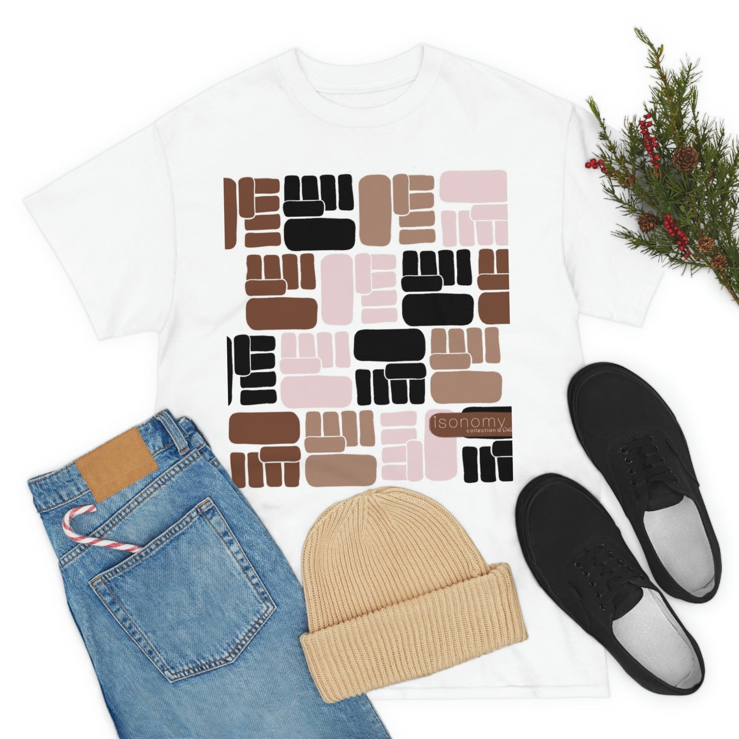 Brown Fist  Heavy Cotton Tee