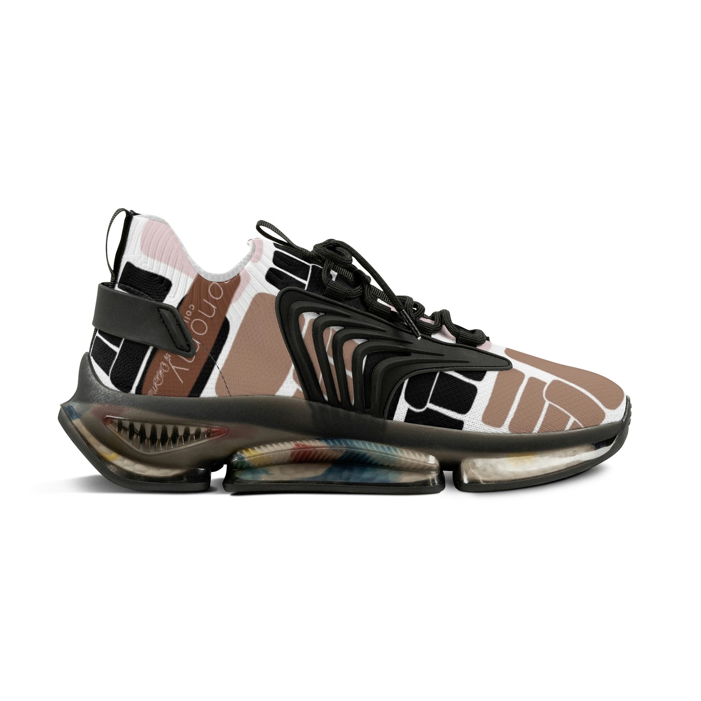 Men's Brown Fist Mesh Sneakers