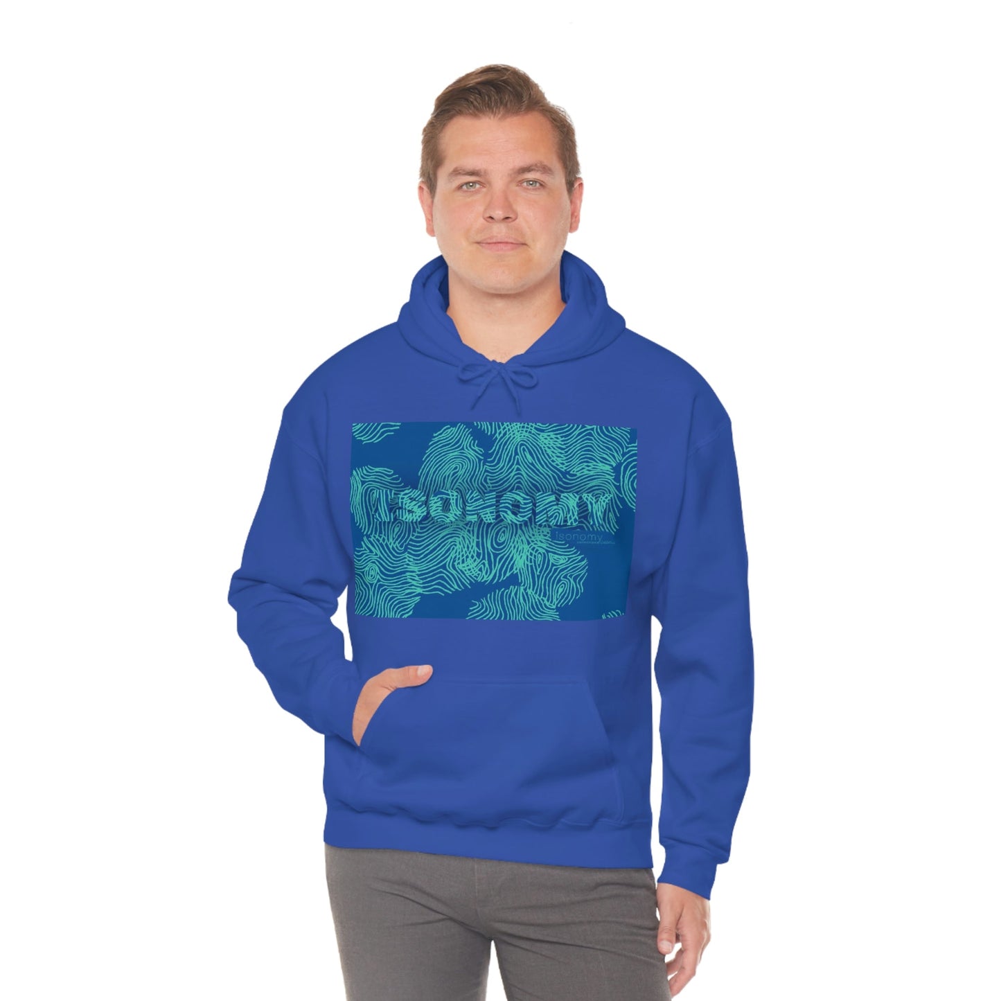Blue Fingerprint Heavy Blend™ Hooded Sweatshirt W