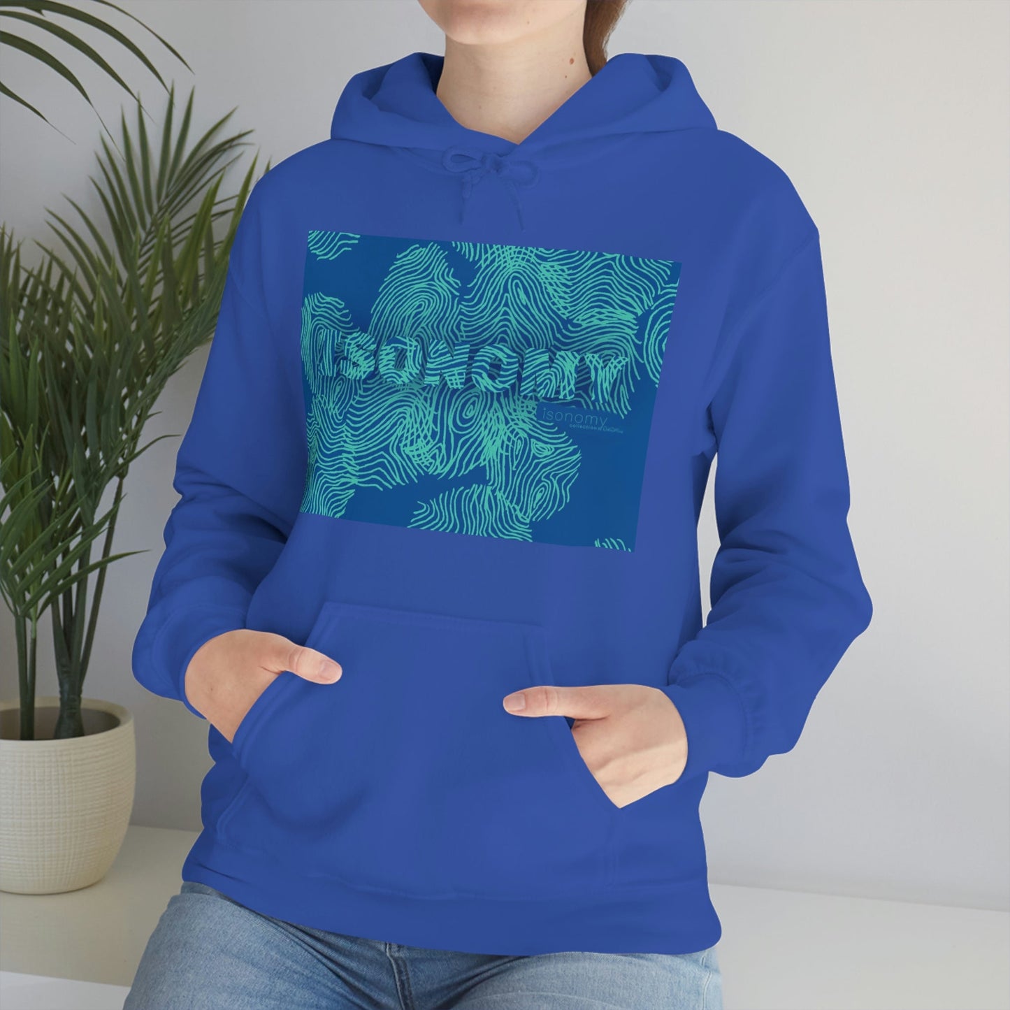 Blue Fingerprint Heavy Blend™ Hooded Sweatshirt W