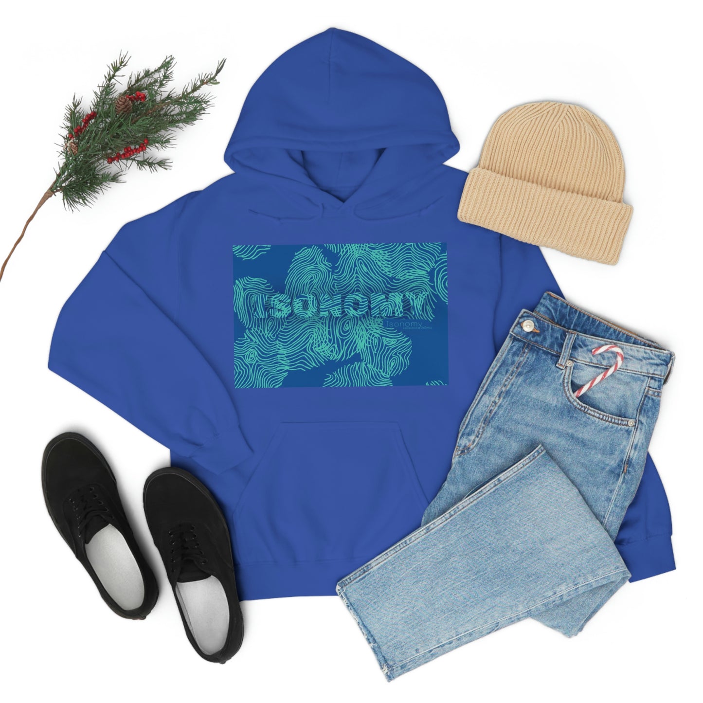 Blue Fingerprint Heavy Blend™ Hooded Sweatshirt