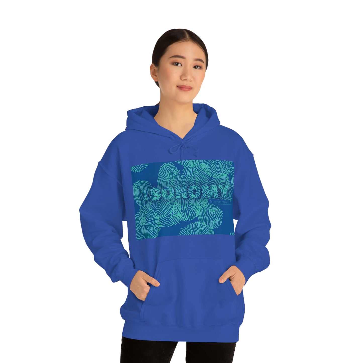 Blue Fingerprint Heavy Blend™ Hooded Sweatshirt