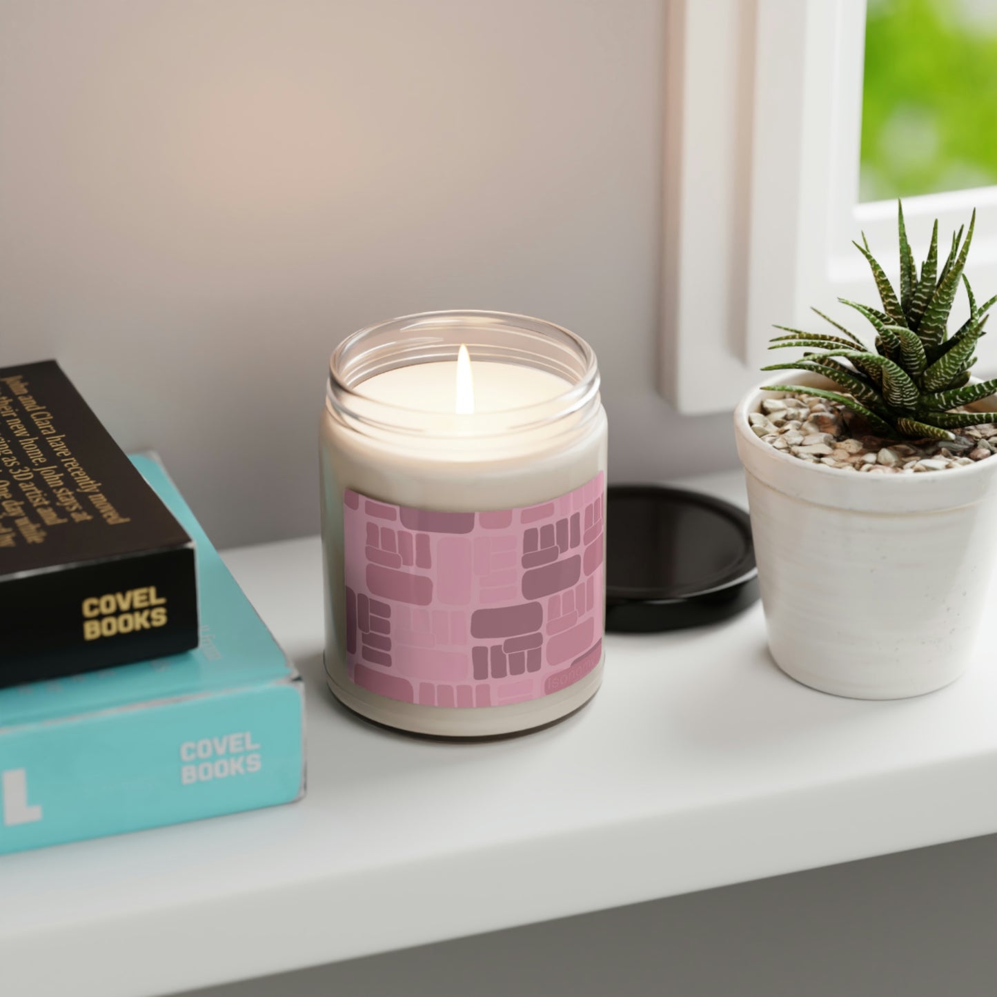Pink Scented Soy Candle, 9oz