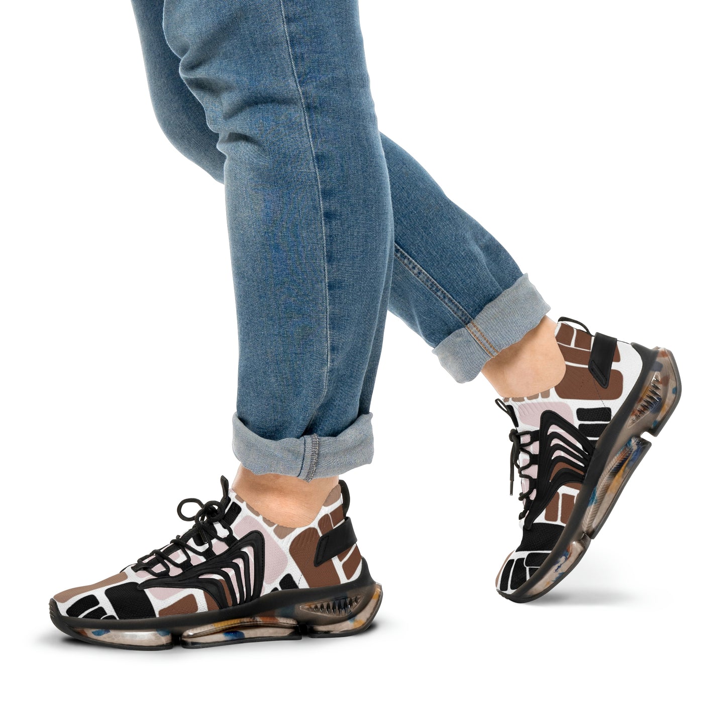 Men's Brown Fist Mesh Sneakers