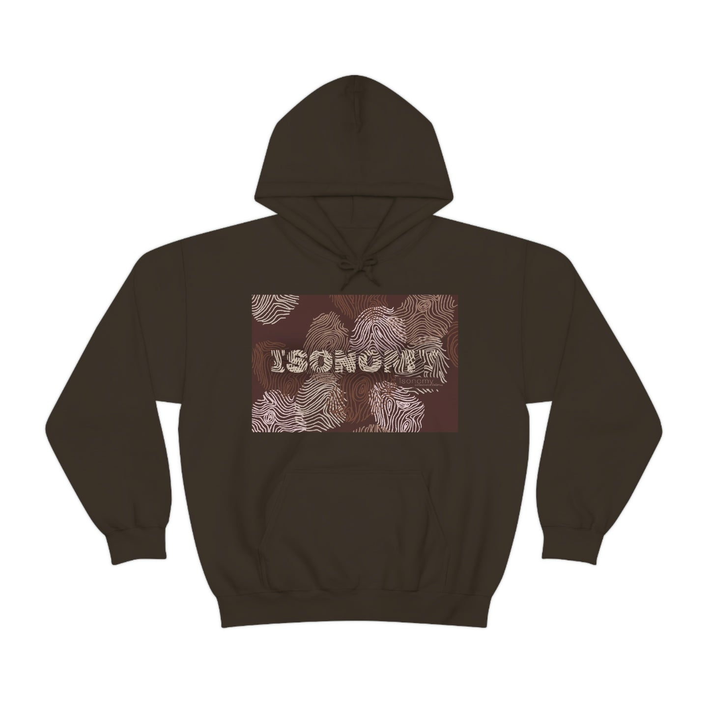 Brown Fingerprint Heavy Blend™ Hooded Sweatshirt